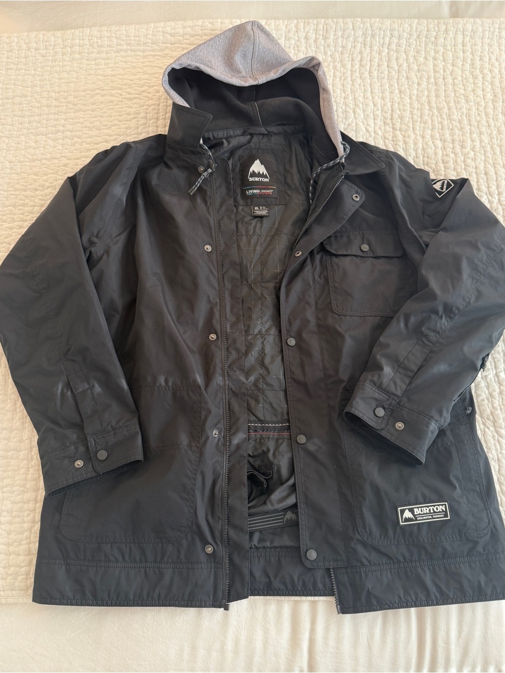 Burton Black Men's Hooded Snowboard Jacket